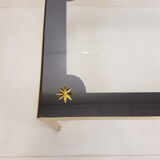 Table basse en aluminium doré 1960 vintage