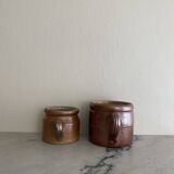 Stoneware pitcher x2