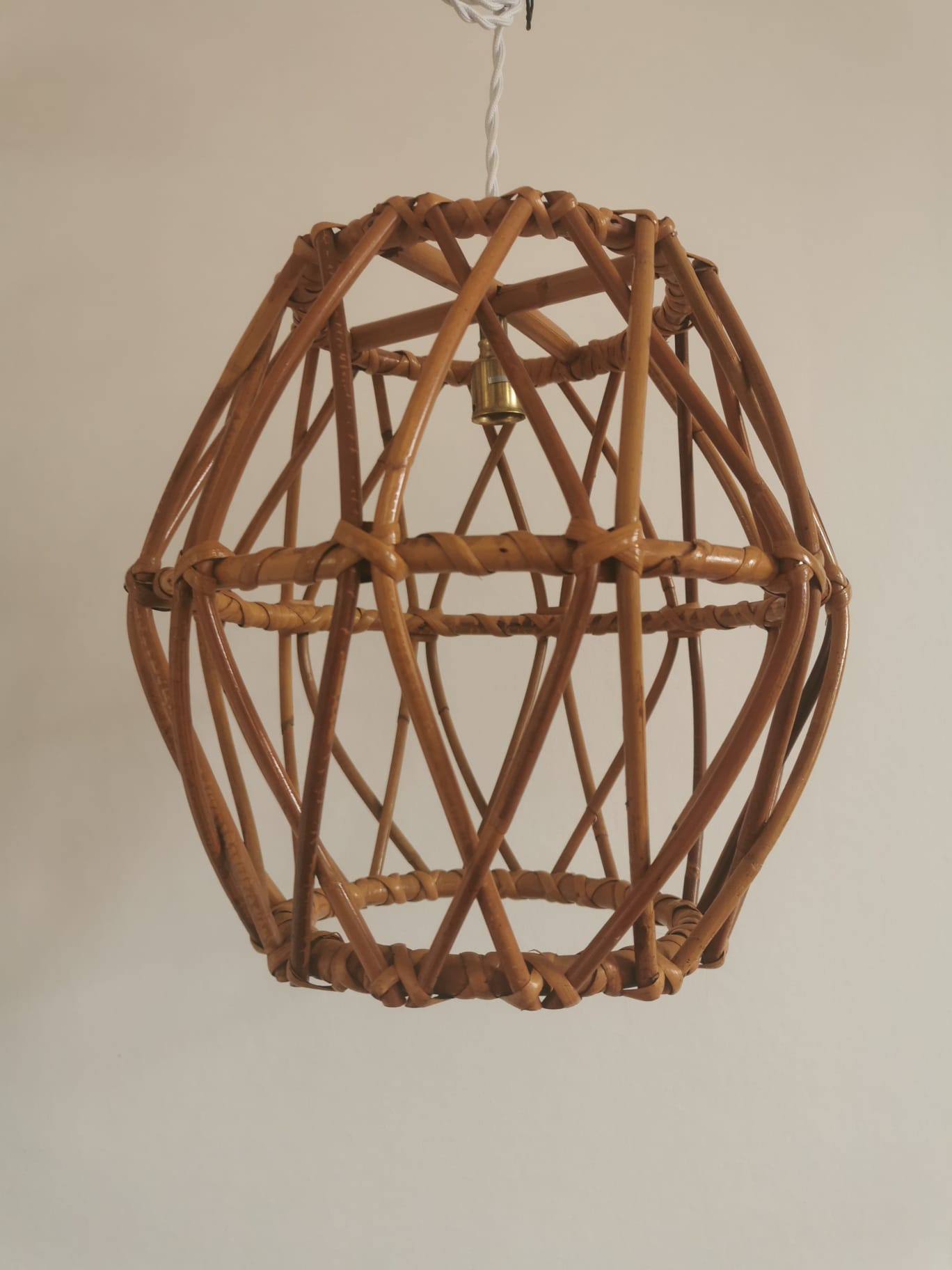 Vintage rattan pendant lamp