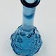 Grande bouteille vintage en verre bleu d'Empoli