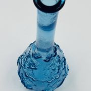 Large vintage blue glass bottle from Empoli