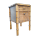 Faux bamboo wood bedside table
