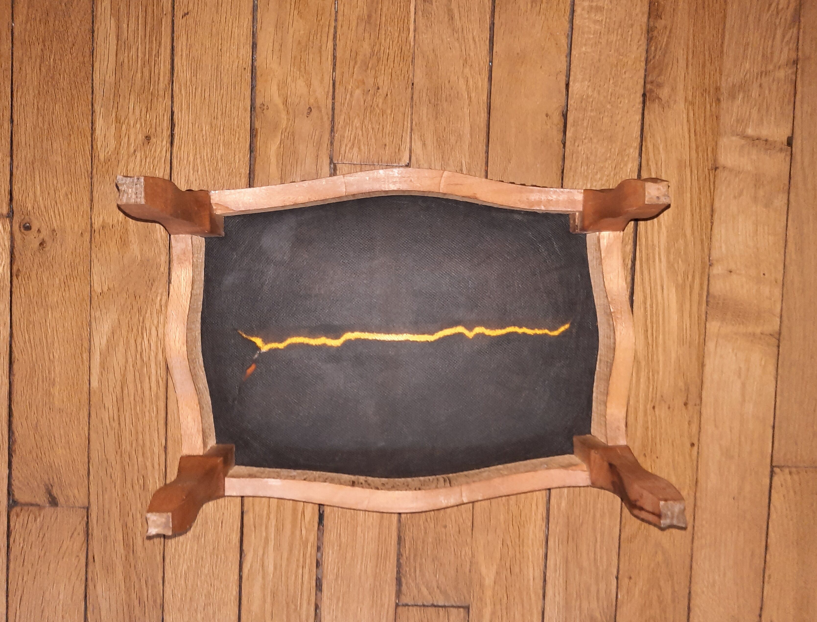 Foot rest upholstered in Louis XV style