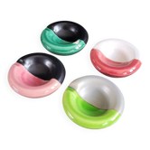 Set of 4 small individual ceramic ashtrays