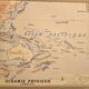 Old geography map school map Oceania political and physical co