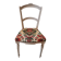 Empire style chair redone in velvet fabric, old floral pattern, 1900