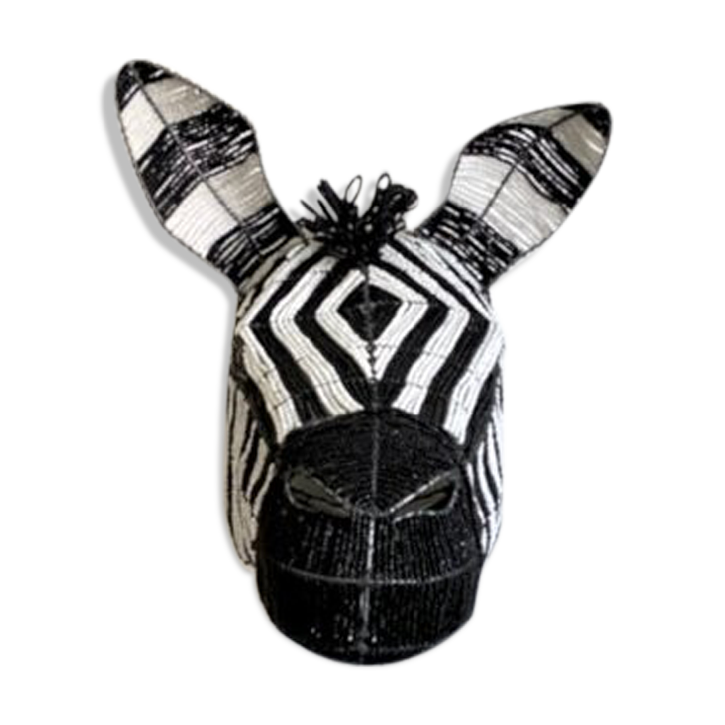 Trophy - wall lamp zebra head in beads