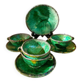 Ceramic set of cups and plates Tamegroute Morocco
