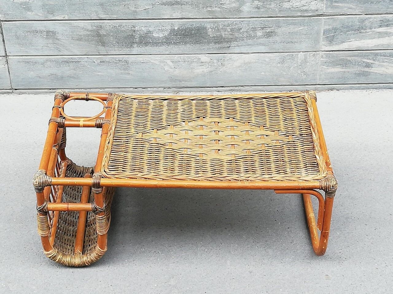 Vintage rattan coffee table