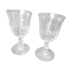 Lot de 2 verres ancien en cristal taille main