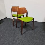 Two vintage teak dining chairs