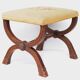 Curule Stool Empire  with Needlepoint
