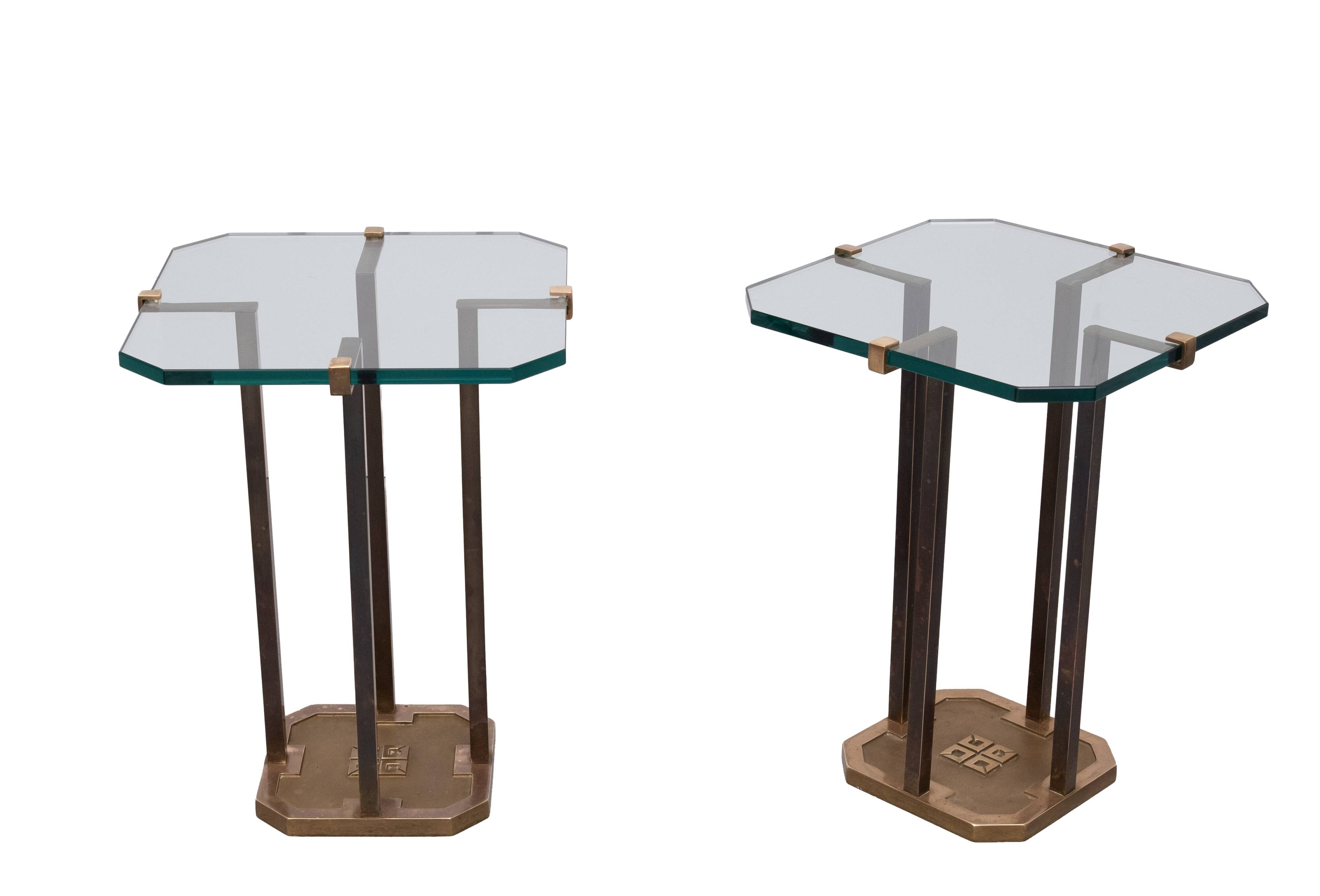 Stunning pair Peter Ghyczy T18 Side Tables 1970s