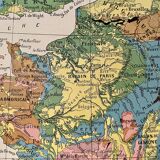Ancienne carte de France géologique - 1920
