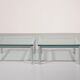 Cassina LC-10 coffee table by Le Corbusier – rare light blue glass edition