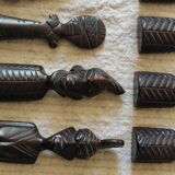 Unique African exotic wood chess sets