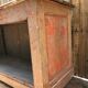 Patinated raw wood countertop