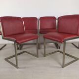 Marble design table 6 chairs 1970