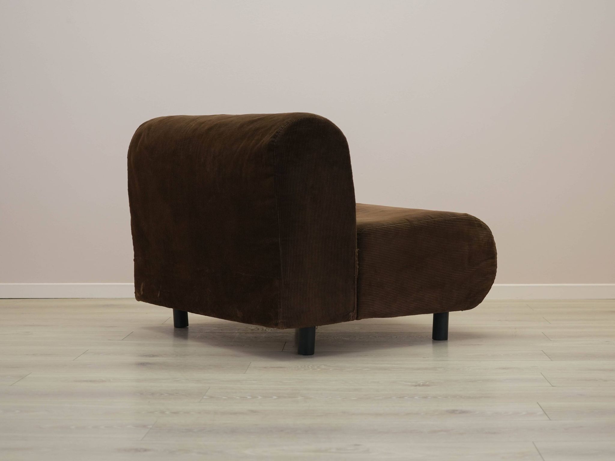 Brown armchair, Italian design, 1970s, made in Italy
