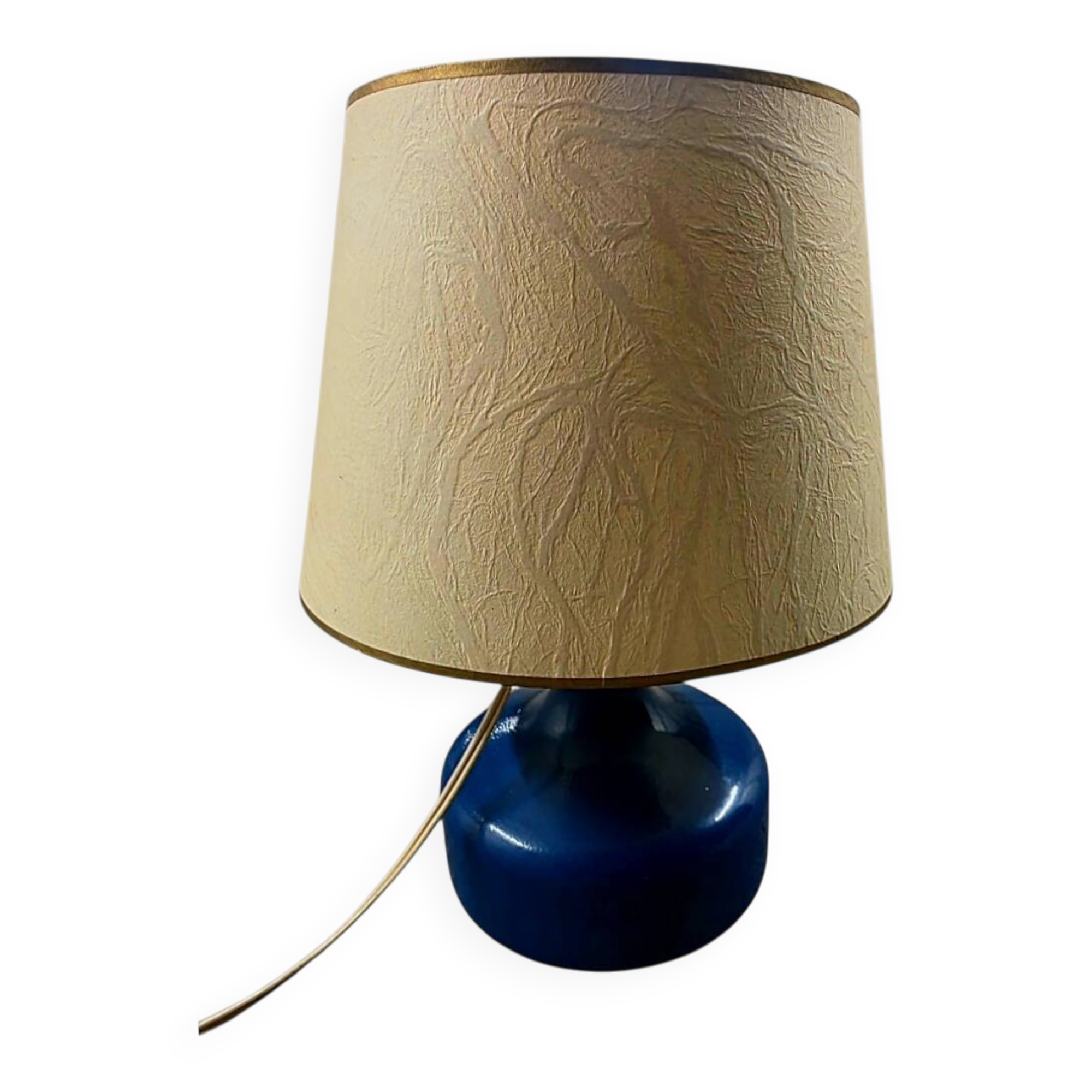 Vintage blue ceramic table lamp – Circa 60s/70s