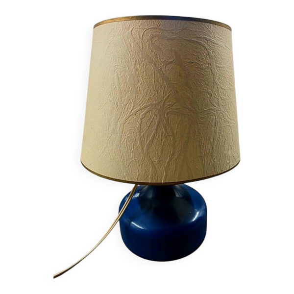 Lampe à poser vintage en céramique bleu – Circa 60/70