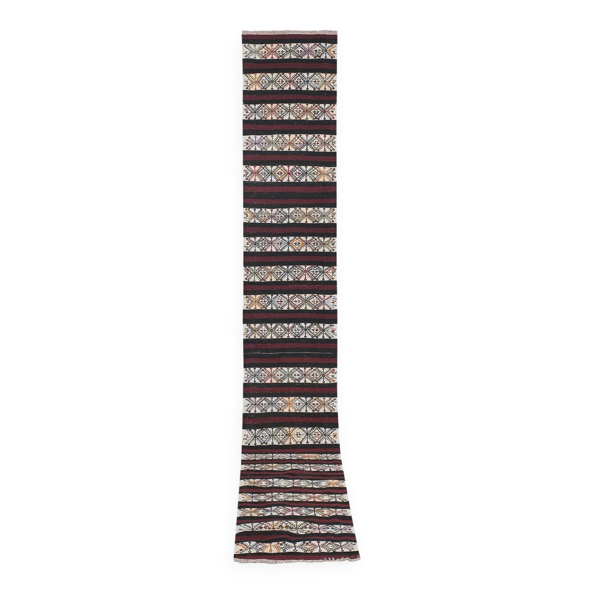 Vintage Turkish hallway rug 69x465 cm