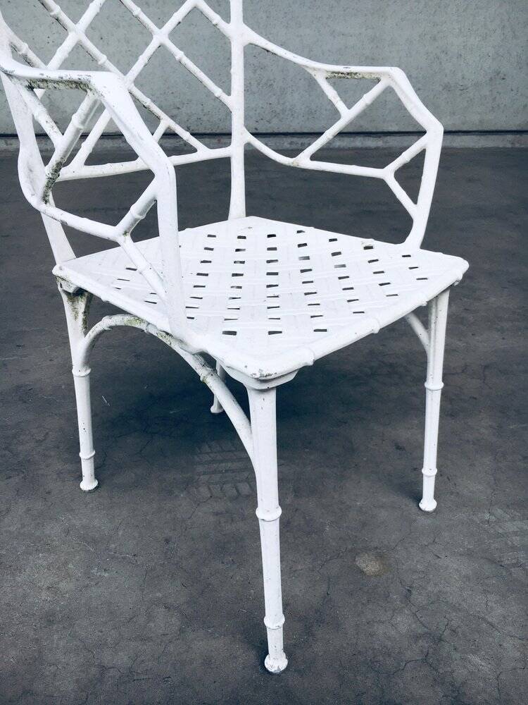 Calcutta Outdoor Armchair in Faux Bamboo by Hall Bradley for Brown Jordan, 1960s, Set of 4