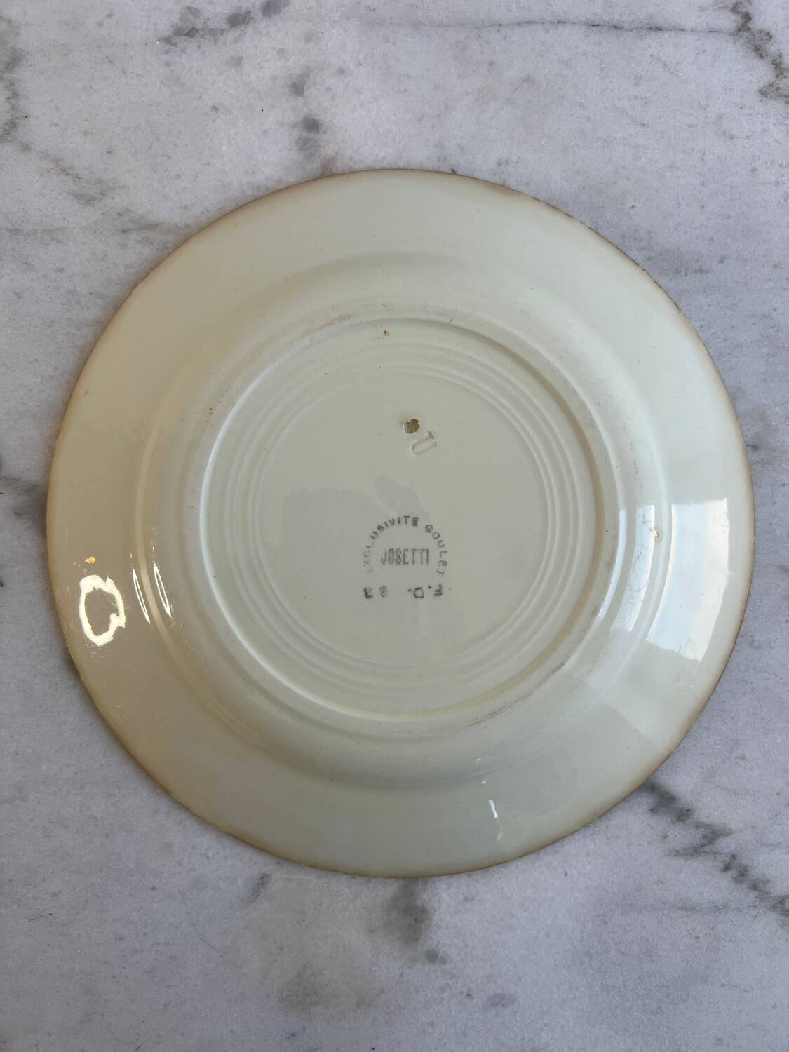 Josetti model plate with floral motif