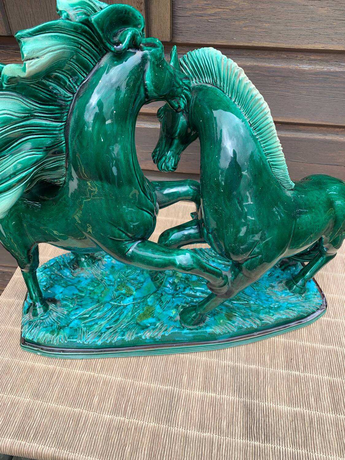 Ceramic Mustang horses by Robert Prunet, 1930s