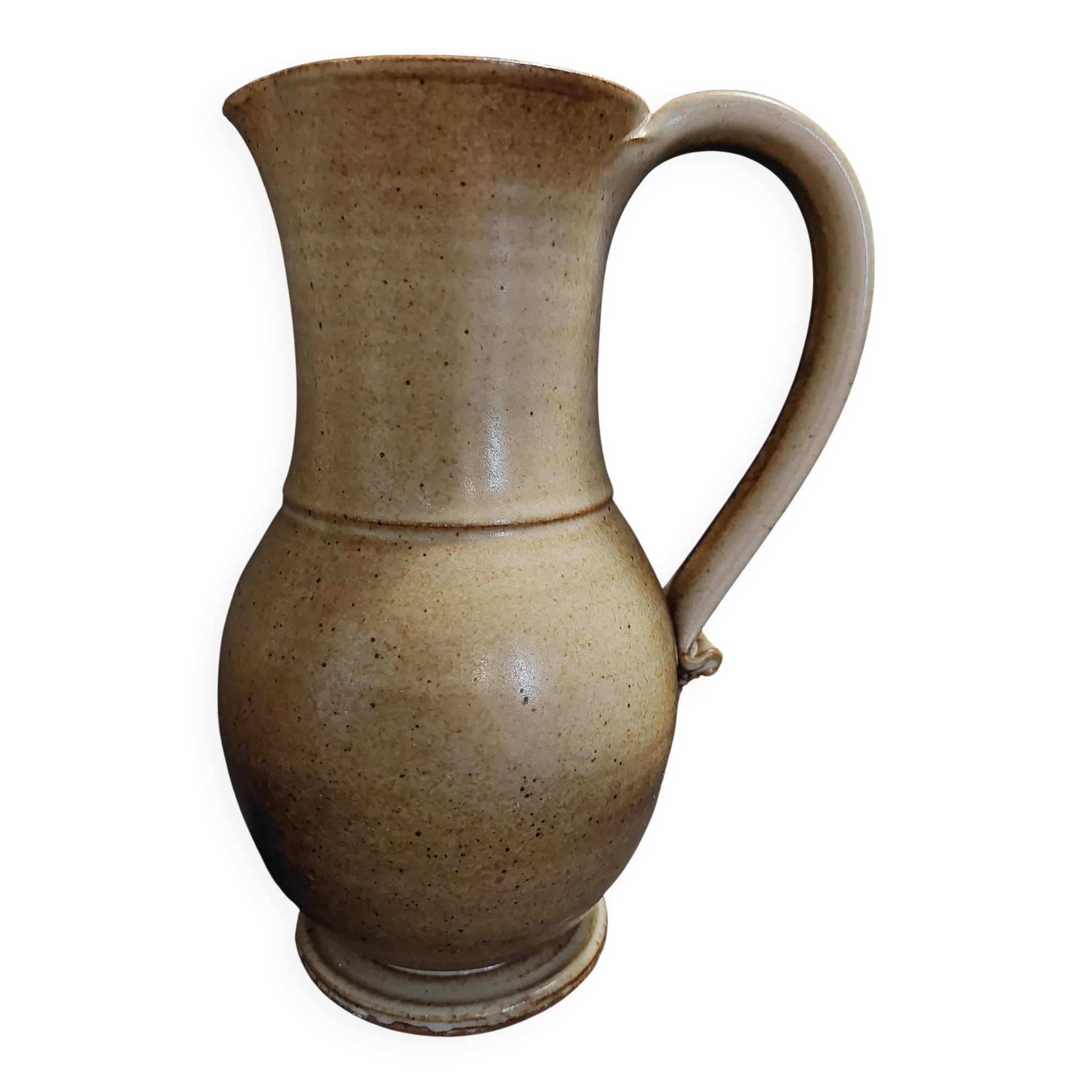 Stoneware pitcher signed Tournay, 1970s