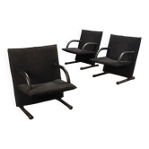 Fauteuils Artflex T Line design Burkhard Vogtherr en cuir, Italie, années 1980