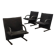 Artflex T Line armchairs designed by Burkhard Vogtherr in leather, Italy, 1980s.
