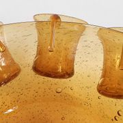 Service for punch or sangria 70s glassware Biot 8 cups