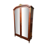 Cabinet 2 doors mirror mahogany rocaille years 1900