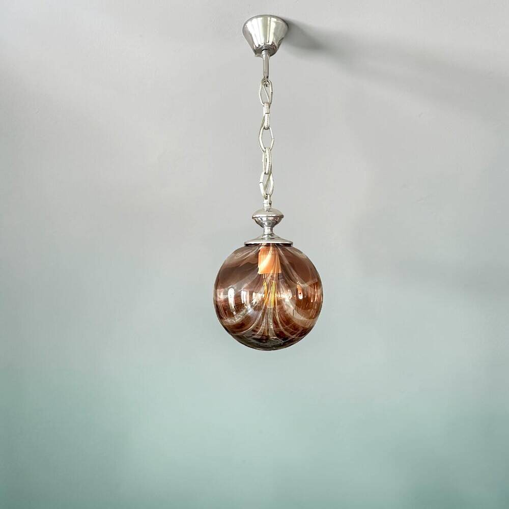 Art Deco style swirl glass light by Marinha Grande
