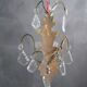 Antique tassel wall lamp in bronze and crystal