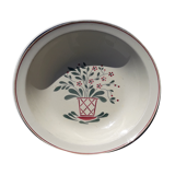 HBCM hollow earthenware flat model Sylvie vase of flowers diam 28.5 cm