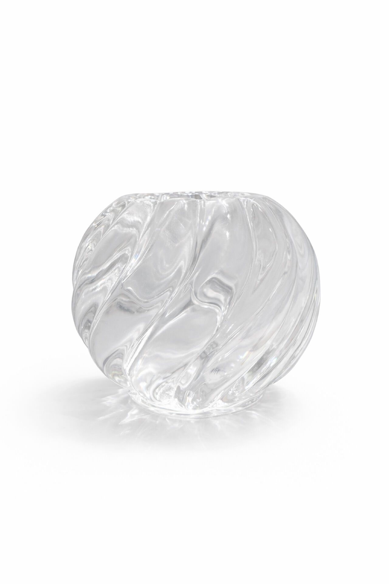 Kosta Boda Sweden Modernist Crystal Spiral Candle Holder with Box - 19