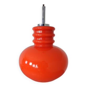 Glass ceiling lamp from Peill & Putzler, 1960s