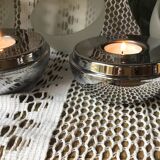 Trio of designer tealight holders