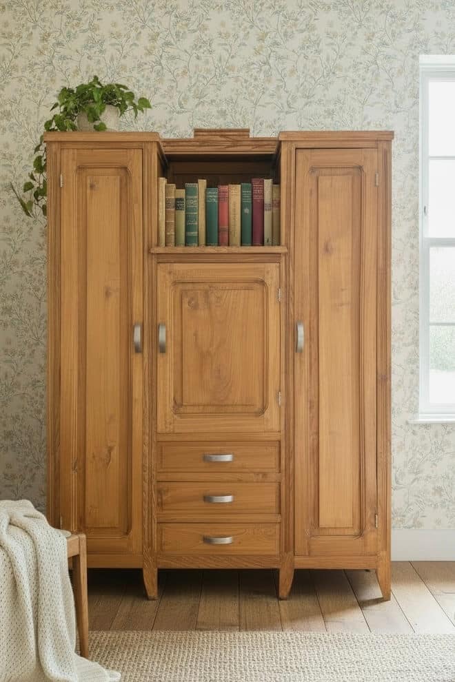Asymmetrical Art Deco wardrobe, circa 1940