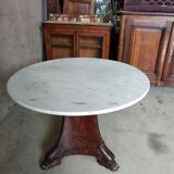 Pedestal table, marble table
