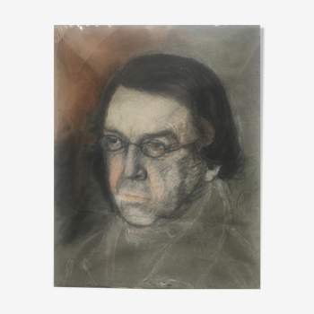 Tableau pastel "Portrait de mon aïeul" 1840 par Théodore Nachtsleim