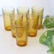 Lot de 6 verres ambrés