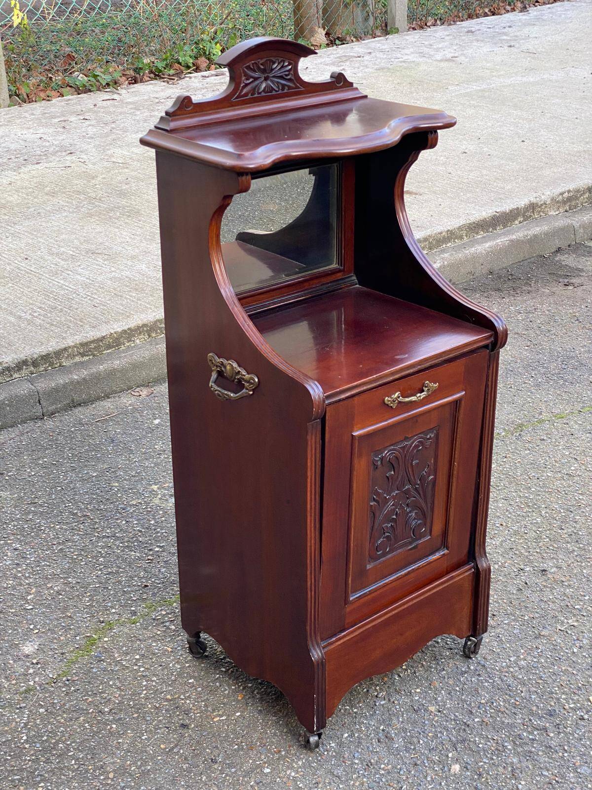 Wooden coal cabinet side table accent table