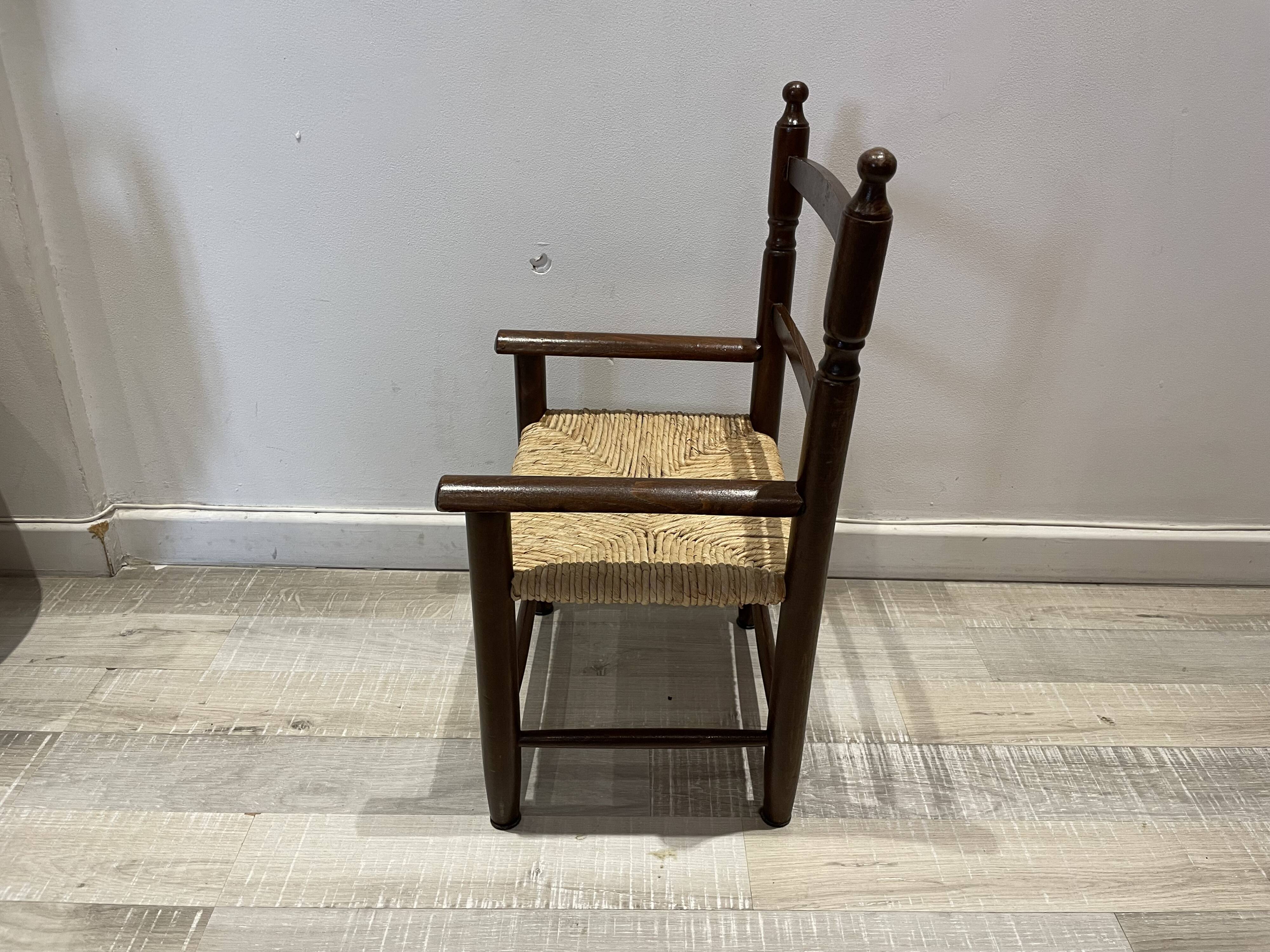 Children's straw armchair