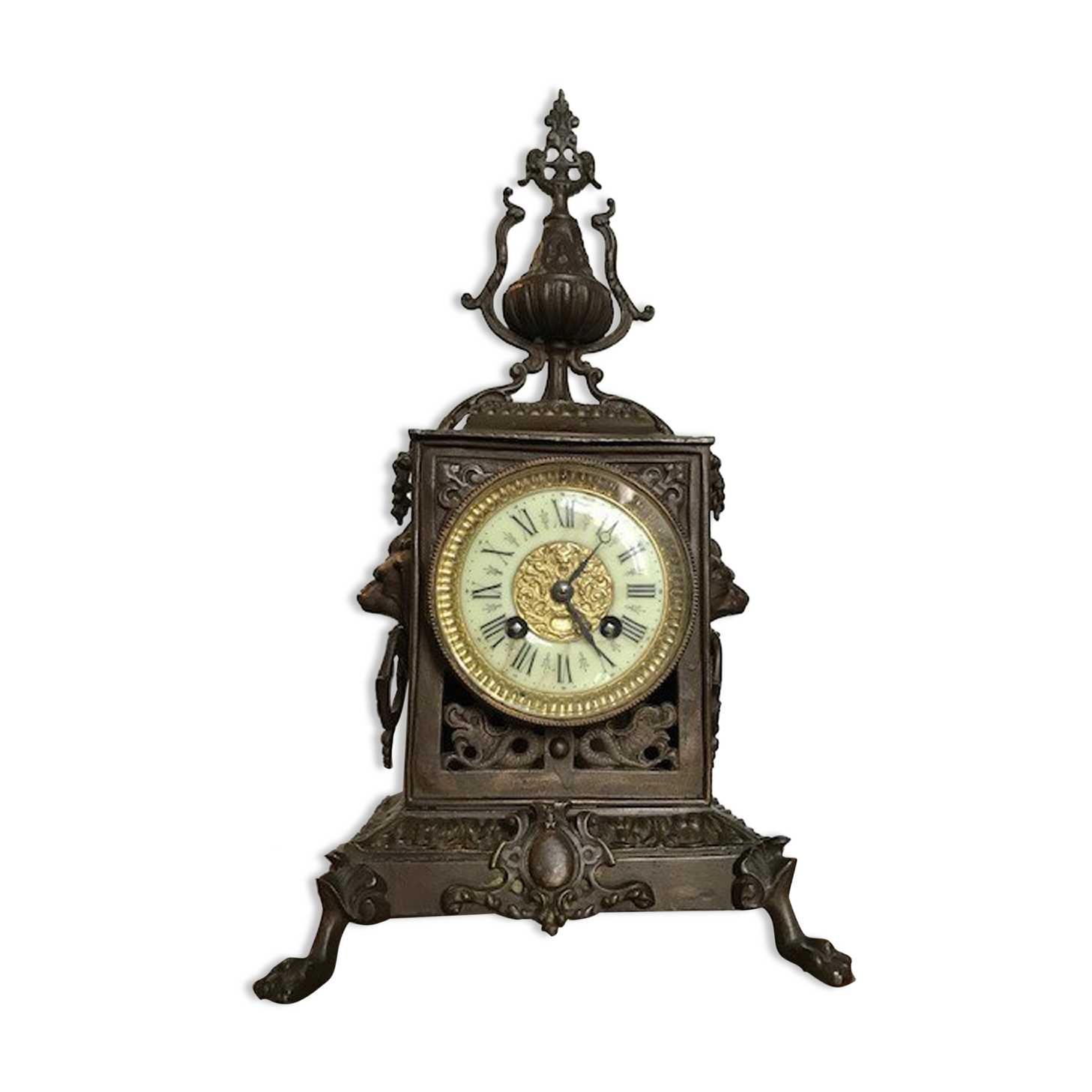Old clock clock bronze Napoleon III signed Dostal XIXth