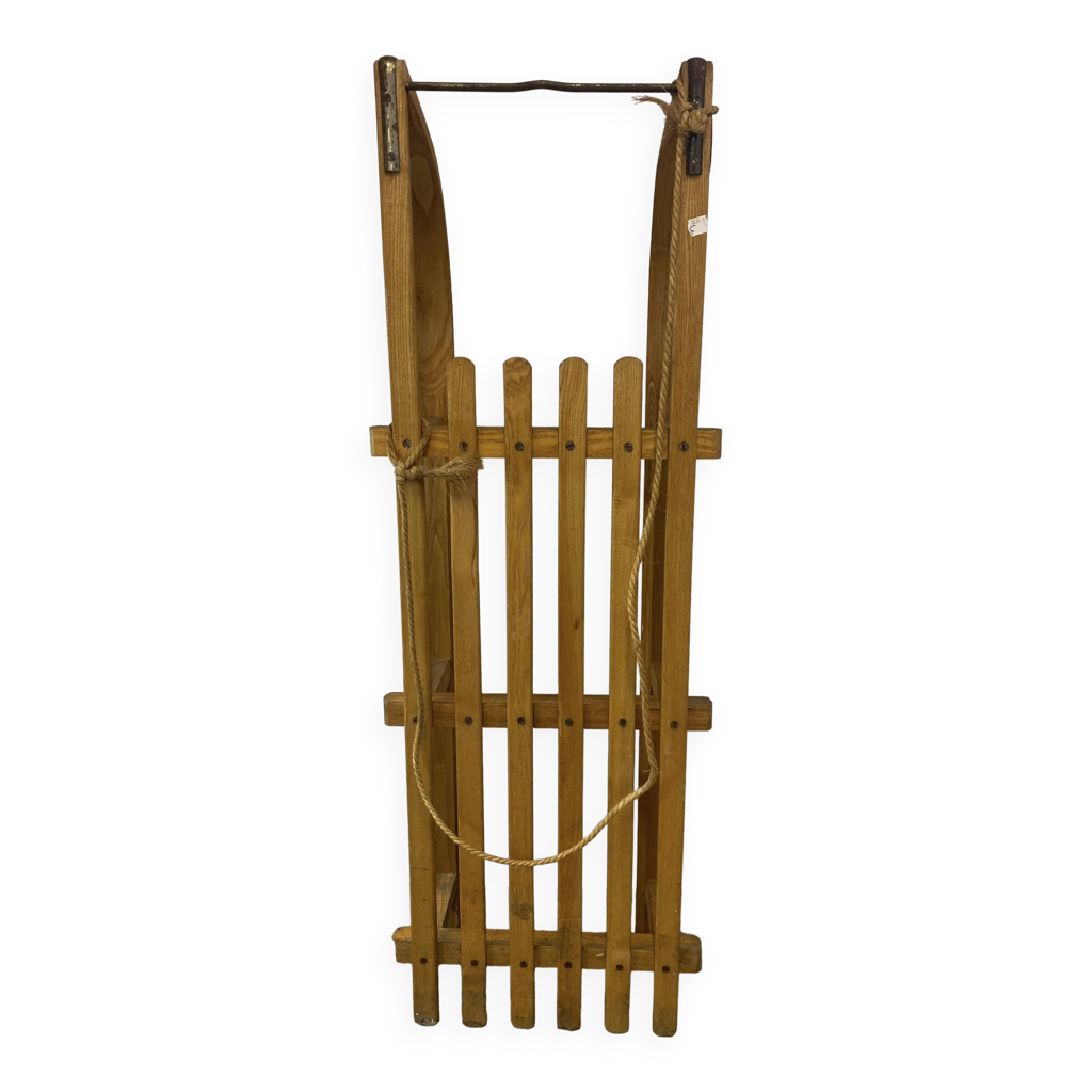 Luge Ancienne En Bois, Sans Marque, état Fonctionnel