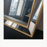 Rectangular mirror with parecloses