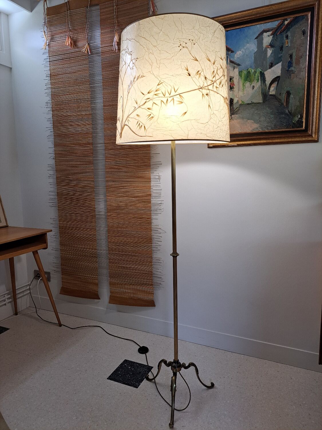 Brass floor lamp